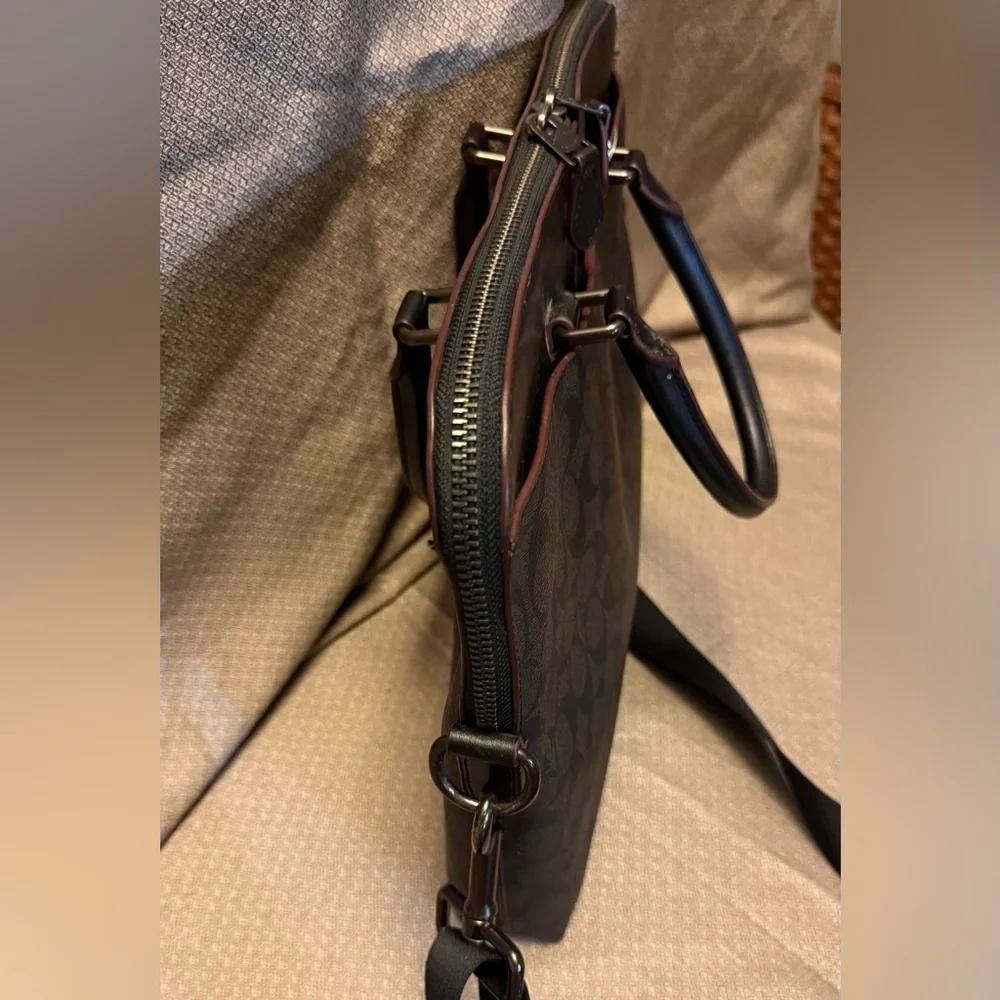 Coach Black and Gray Briefcase